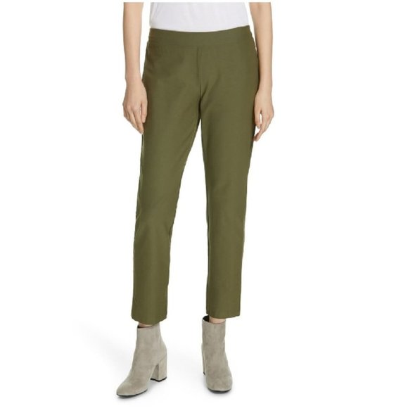 EILEEN FISHER Washable Stretch Crepe Pants - Picture 1 of 8